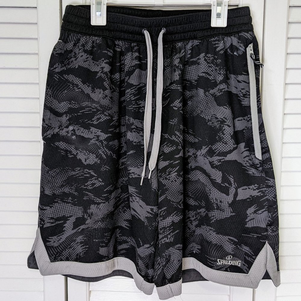 Spalding Men's Athletic Shorts Black Medium